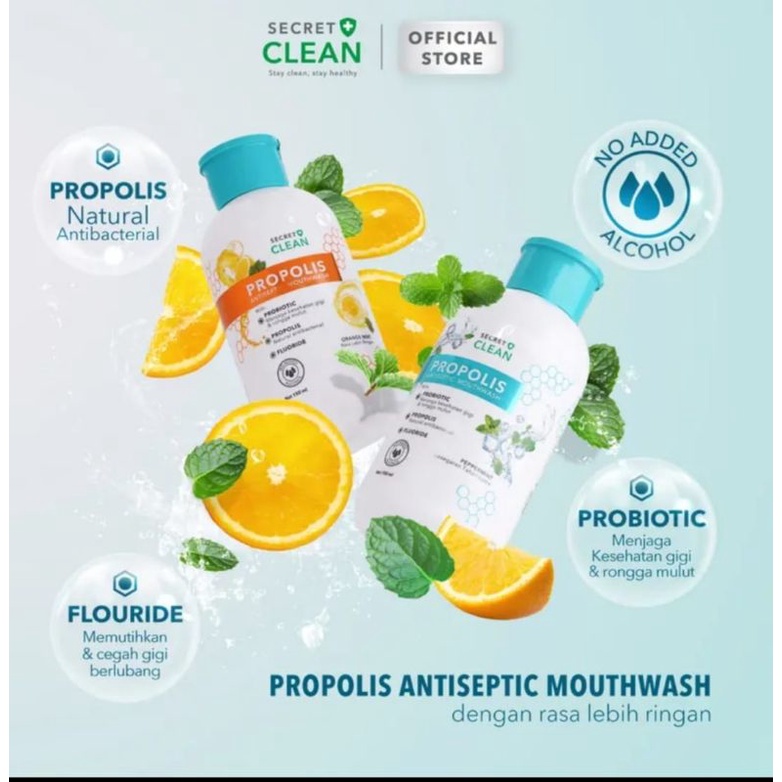 SECRET CLEAN PROPOLIS ANTISEPTIC MOUNTHWAS