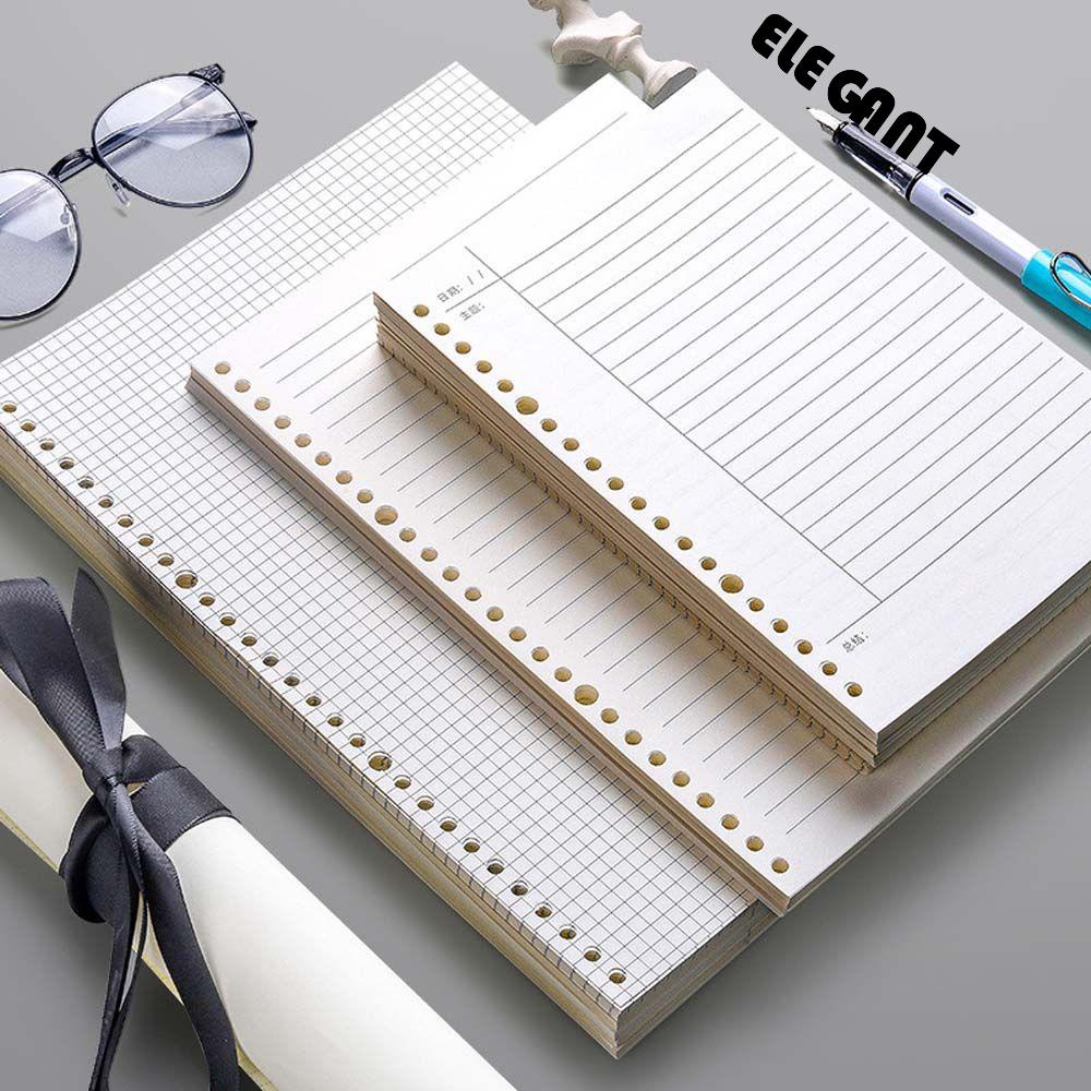 [Elegan] Loose Leaf Notebook 60lembar 26lubang Perlengkapan Kantor Sekolah Jadwal Kertas Alat Tulis Refill Spiral Binder Diary Notepad