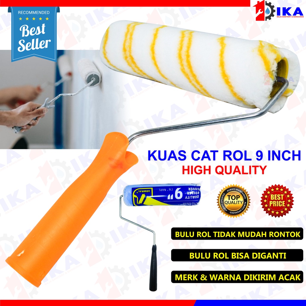 Kuas Roll Cat Tembok 9 Inch - Paint Roller 9 Inch KUAS ROLL CAT TEMBOK KUAS BAGUS 9 INCH ADMIRAL / TOT 100% ORIGINAL