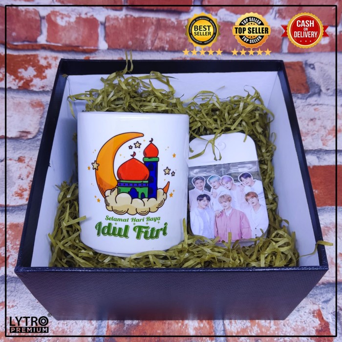 

Parcel - Hampers Lebaran Idul Fitri Mug Keramik + Handsanitizer Custom