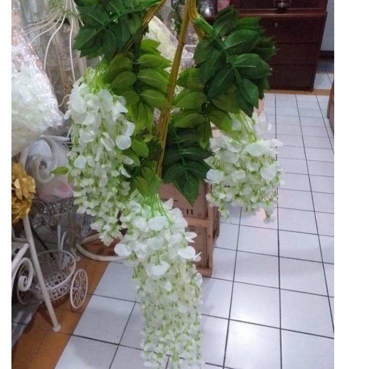 ➤ (harga per lusin) bunga wisteria biasa / wisteria gantung / wisteria artificial ☈