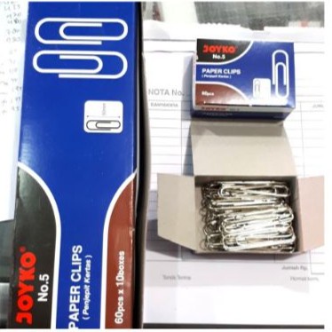 

Terlaris Paper Clip No.5 - Jumbo Size / Klip Kertas / Trigonal Clip