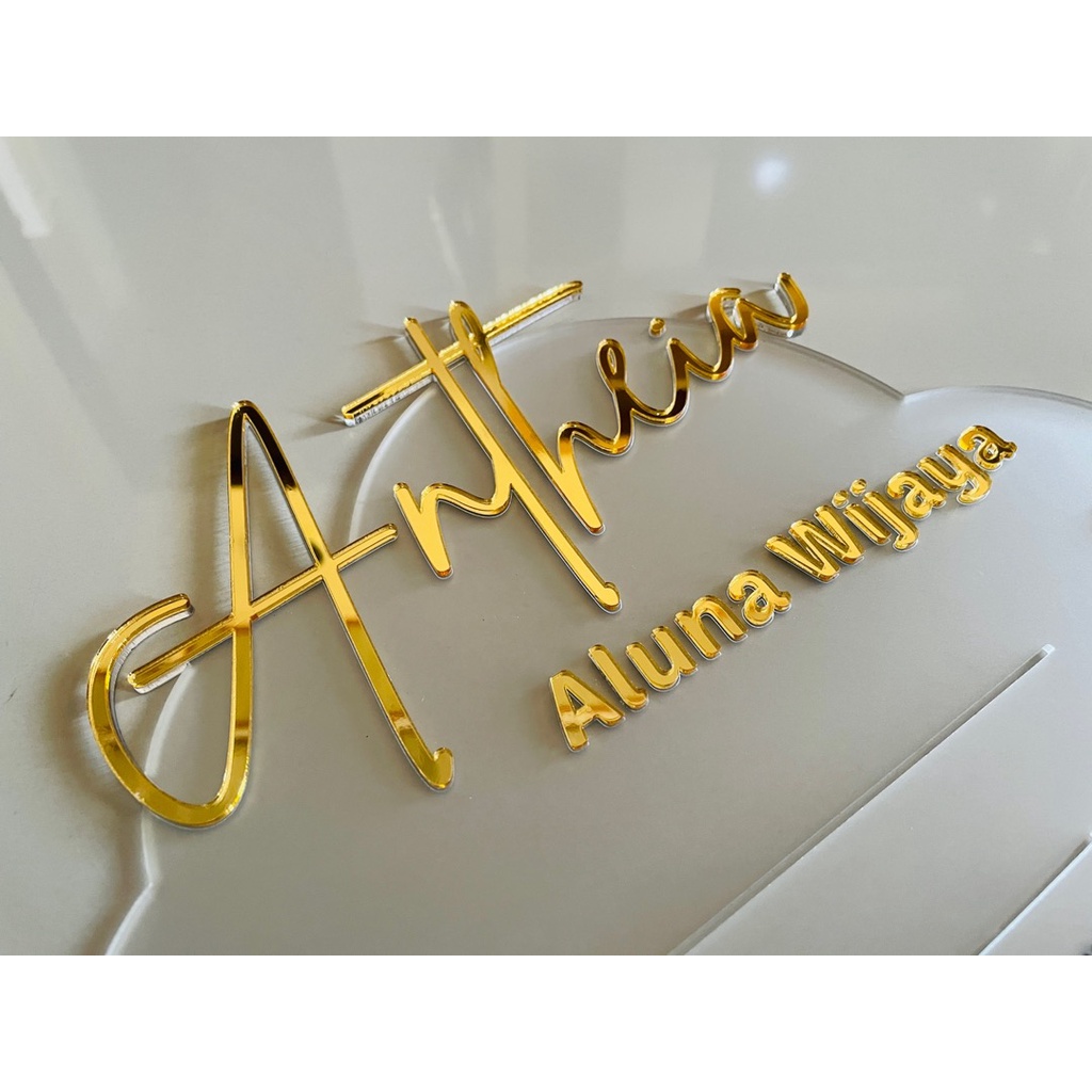 Papan Nama Bayi | Papan Nama Akrilik | Akrilik Biodata Anak |