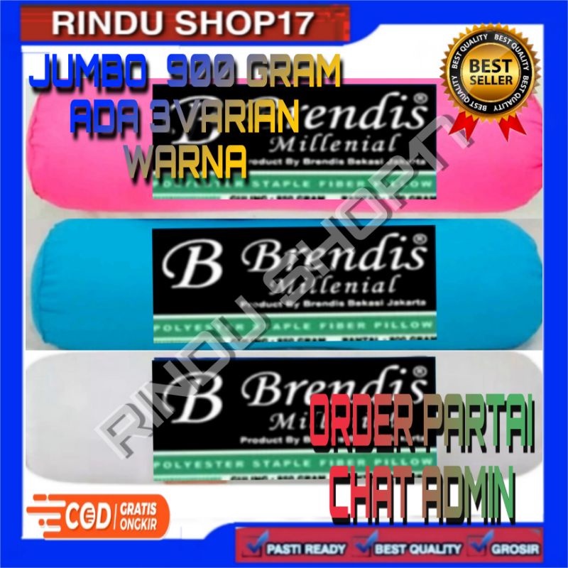 (RS)GULING BRENDIS MILLENIAL JUMBO 2 PCS BANTAL SILICON BANTAL HOTEL