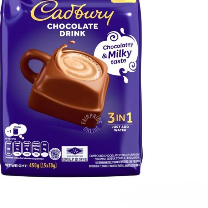 

☏ Cadbury Hot Chocolate Drink 3in1 Malaysia ( 15 Sachet ) ♬