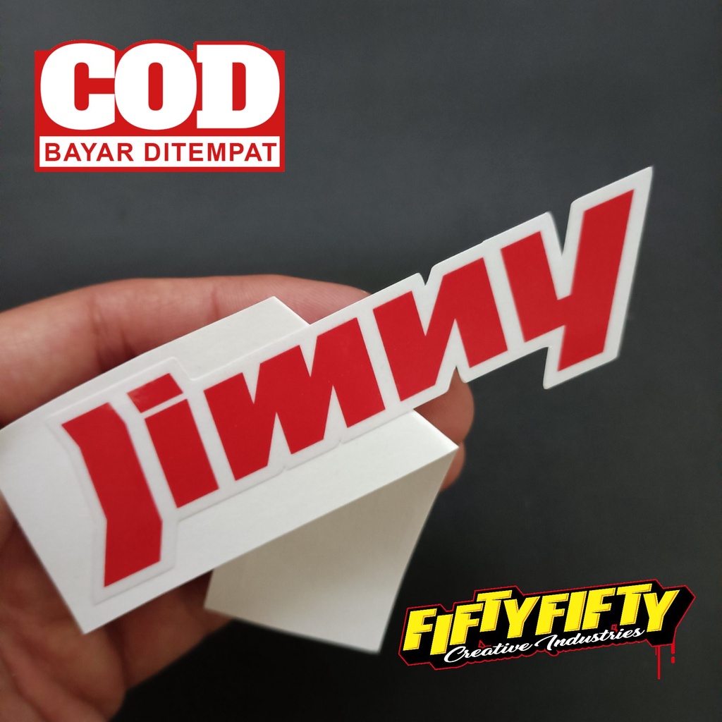 Stiker Print Cut JIMNY Stiker Printing Laminasi Glossy Stiker Motor Mobil Helm Sudah Membentuk Pola Desain