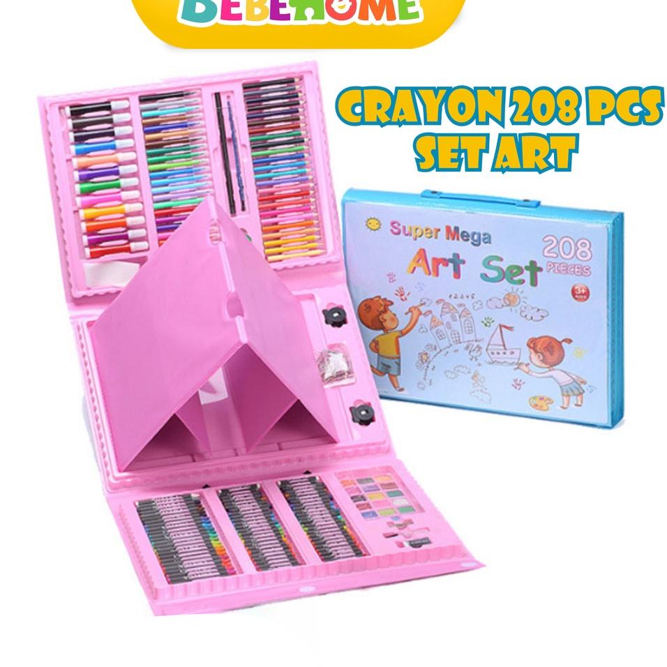 

Top Rating Bebehome Crayon Anak Pengasah 208pcs Set Alat Menggambar Melukis anak Crayon Cat Air Pensil