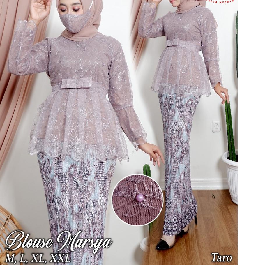 ♢ ADE> REALPICT SET KEBAYA MARSYA / KEBAYA TULLE BORDIR / OUTFIT KEBAYA PESTA / KEBAYA WISUDA MODERN