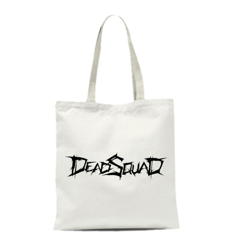 Tote Bag Kanvas Resleting Dead Squad /Tote Bag Wanita /Totebag kanvas hitam /Totebag Tote bag Tas Murah