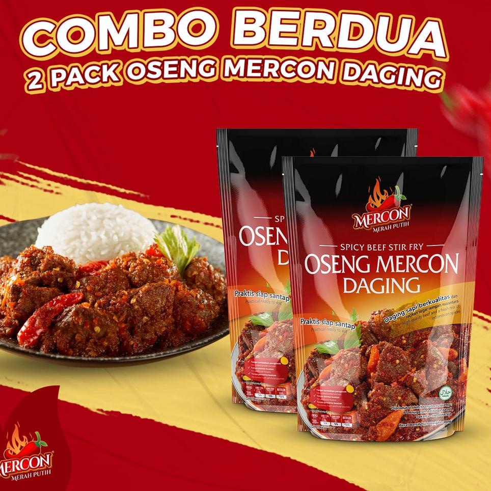 

♂ Mercon Merah Putih - Hemat Combo Berdua || 2 x Oseng Mercon Daging ☁