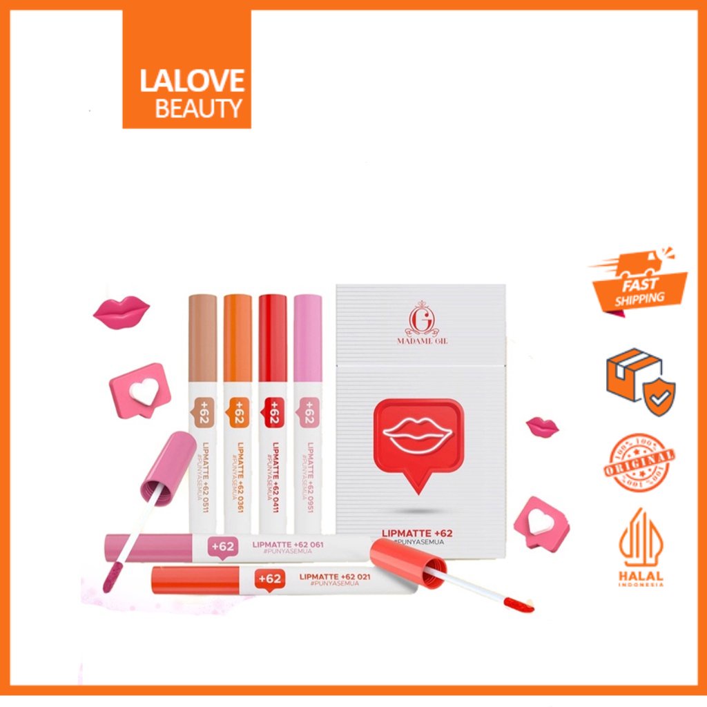 Madame Gie Lip Matte +62 - Make Up Lipstick | Lip Cream