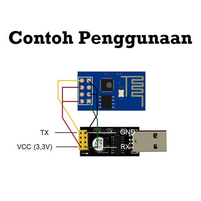 [HAEBOT]USB Adapter ESP 01 ESP-01 ESP8266 Wireless Arduino Loader Module Ch340g Programmer