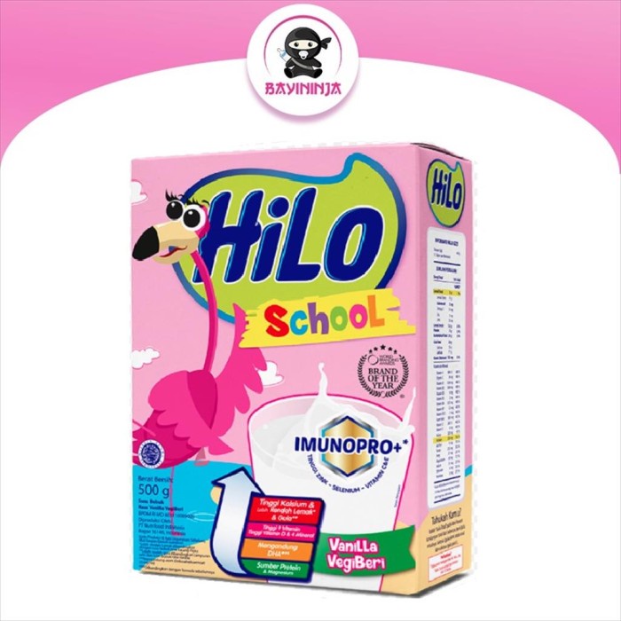 

[ COD ] HILO School Vanilla Vegiberi Susu Box 500 g