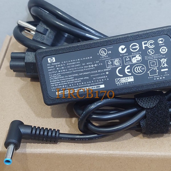 Adaptor Charger Laptop HP 14-bw 14-bw0xx 19.5v-2.31a Jak Biru -HRCB