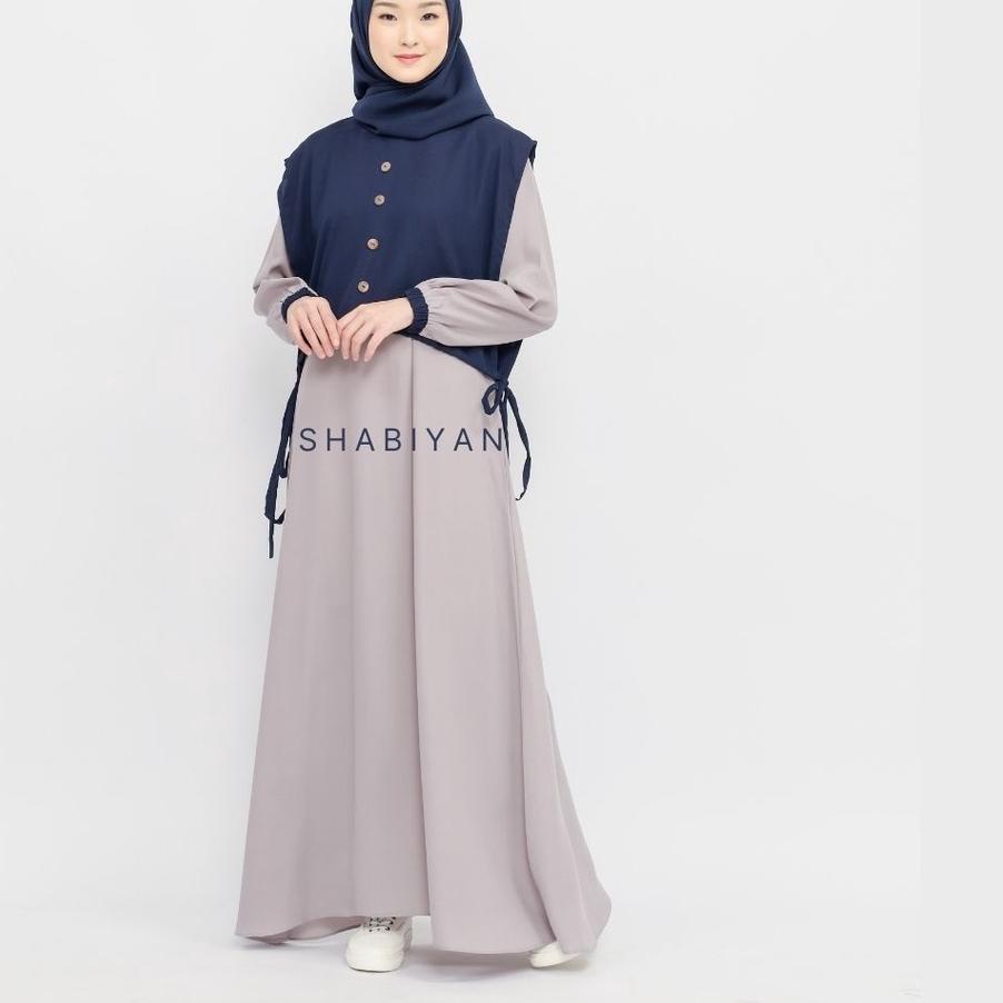 ✹ Shabiyan 416 Gamis Remaja Perempuan Moscrepe Polos ➥