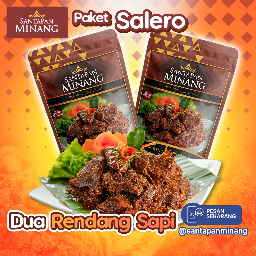 

Paket Salero Dua Rendang Daging Sapi Santapan Minang