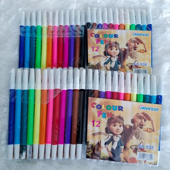 Spidol Warna Warni Isi 12 Warna Lengkap