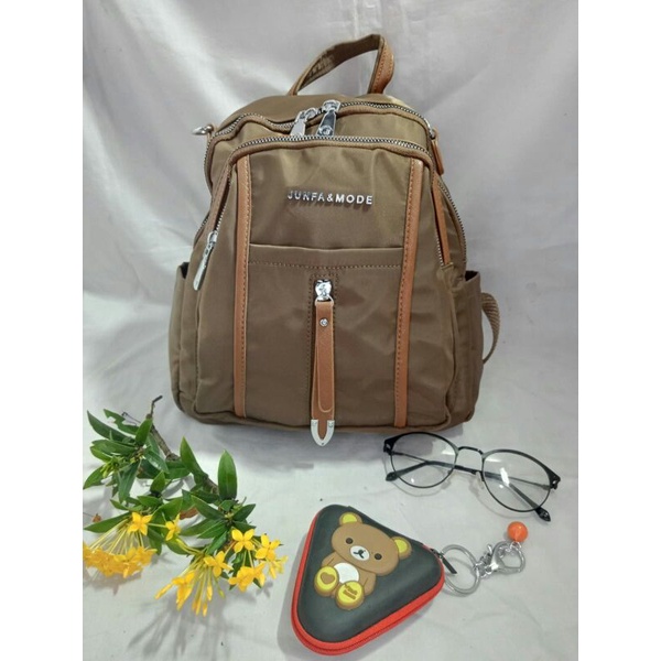 Tas Junfa & Mode Ransel Wanita BakcpackTebal Bagus Import