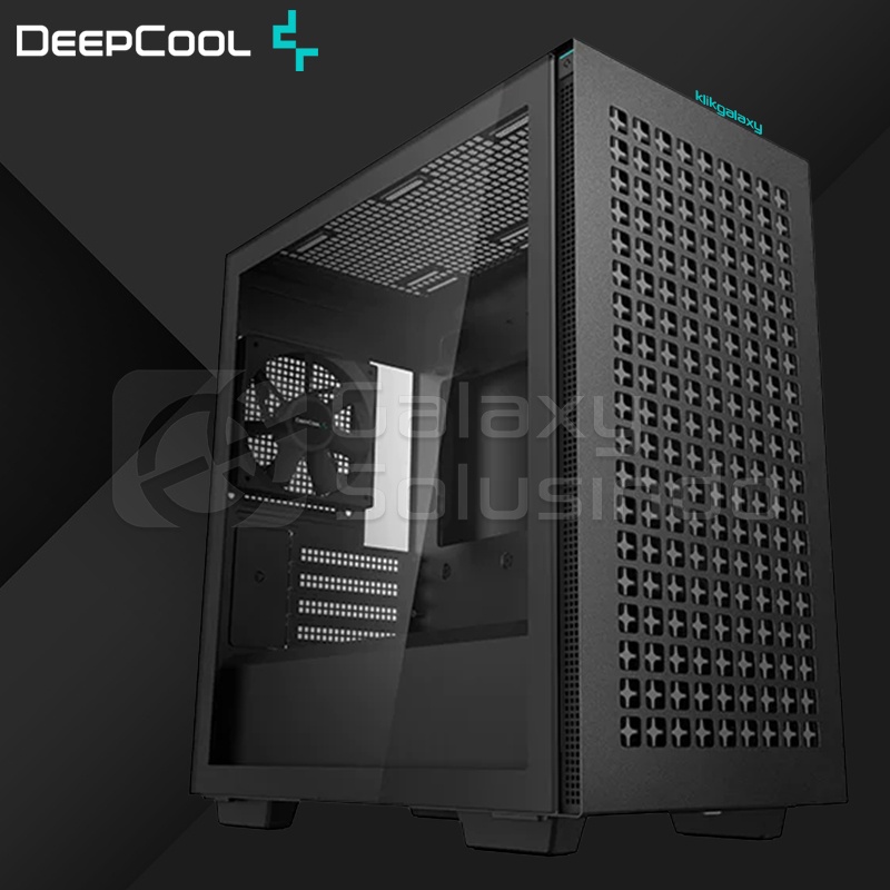 DeepCool CH370 Tempered Glass M-ATX Gaming Case - Black