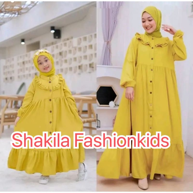 Gamis anak perempuan Shakila series/gamis anak tanggung cringkle airflow/gamis anak terbaru/gamis anak tanggung