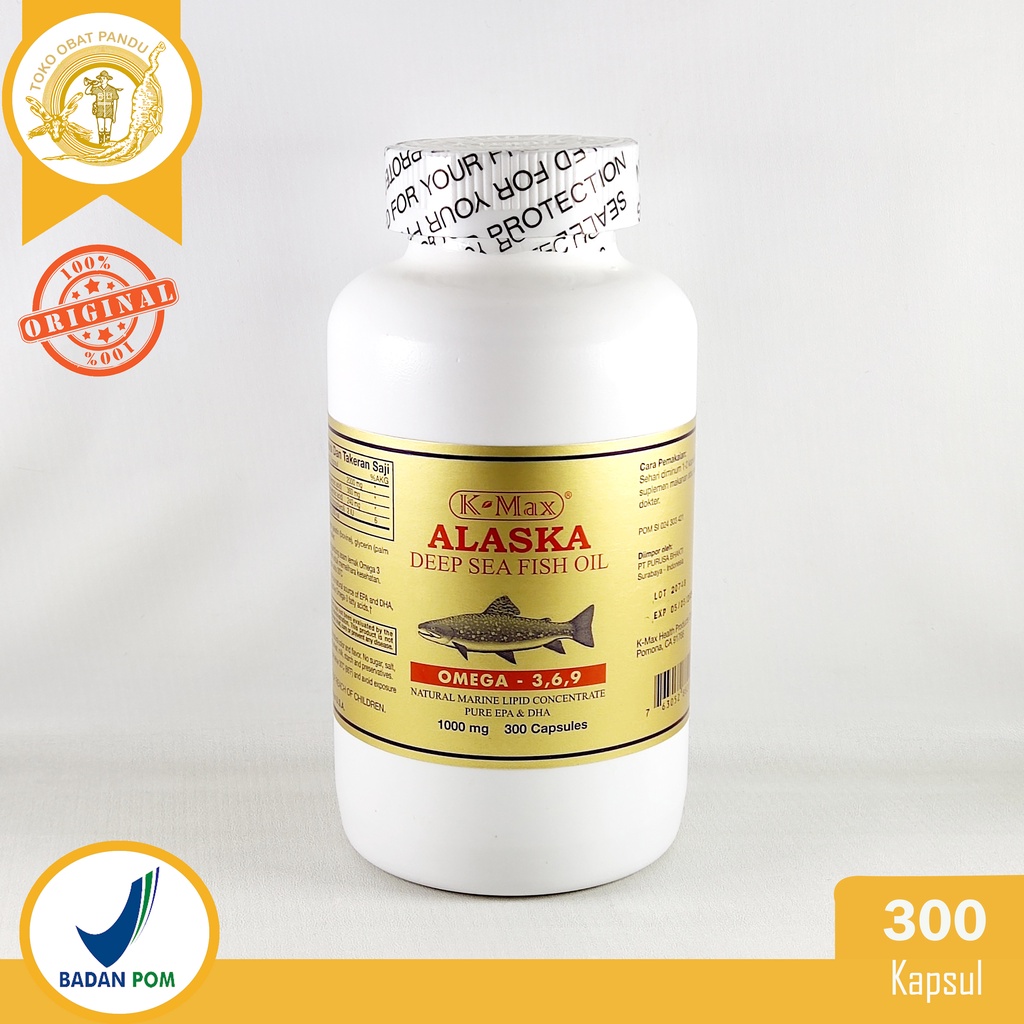 K-MAX ALASKA DEEP SEA FISH OIL (300 KAPSUL) / KMAX MINYAK IKAN OMEGA 3