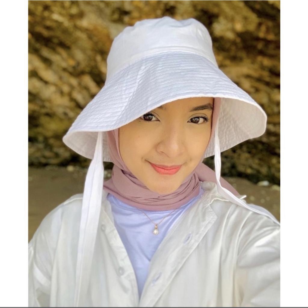 WIDE BUCKET HAT / BUCKET HAT PANTAI SELEBGRAM REMAJA DEWASA