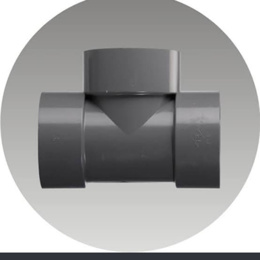 verlop Tee T 8 x 4" inch Rucika DV PVC