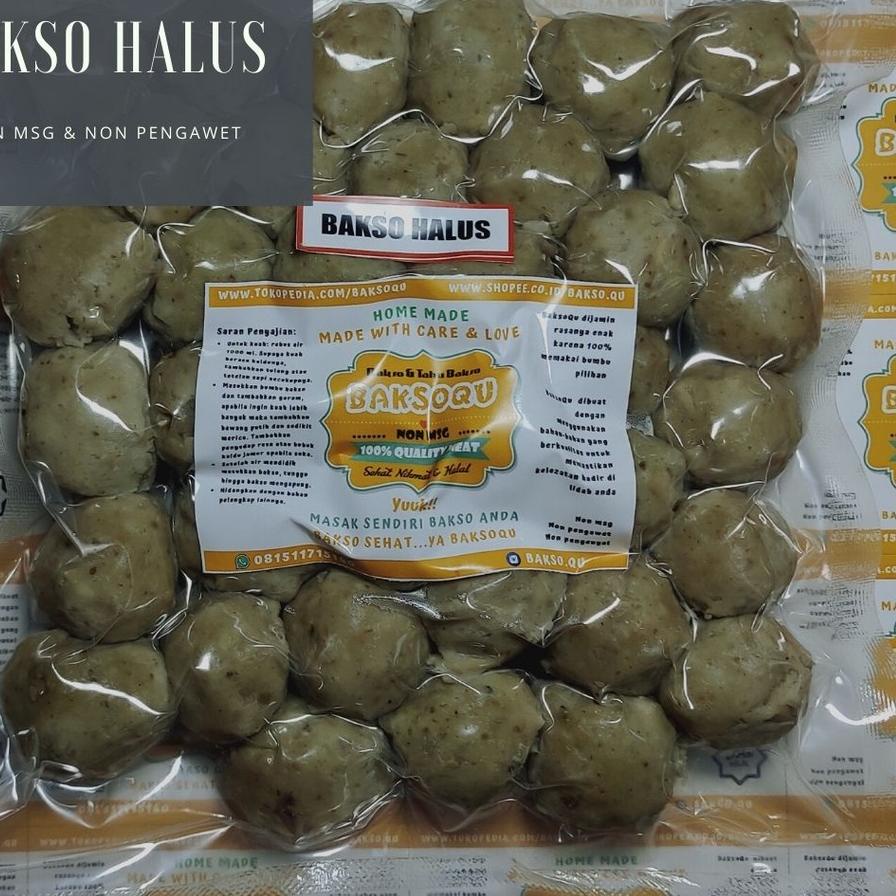 

֍ Bakso Halus BaksoQu Non MSG/Pengawet ➴