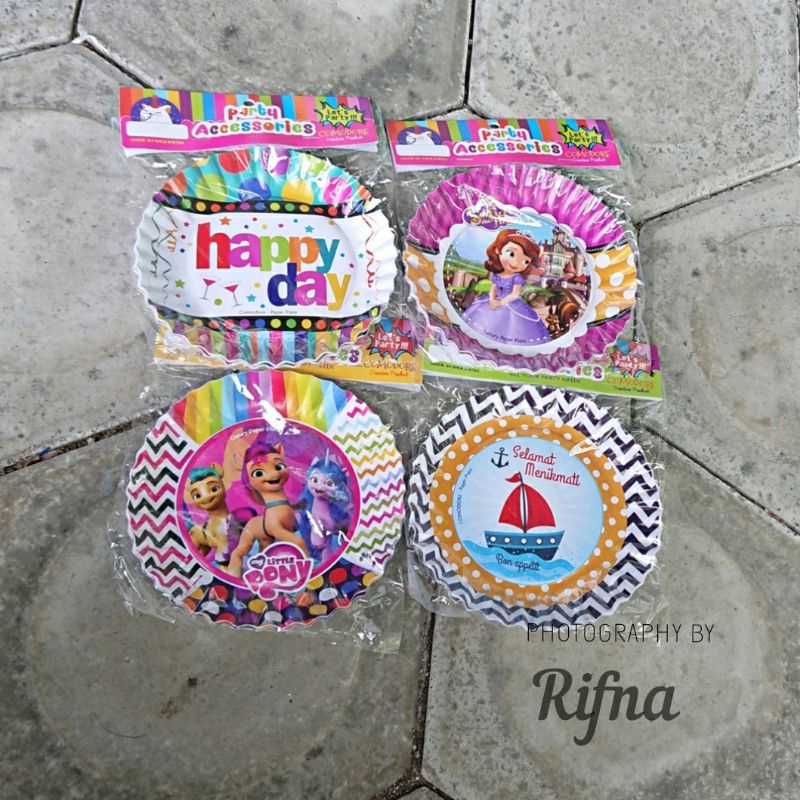 Piring Kertas Piring Kue Ultah Piring Kertas Kotak Perak