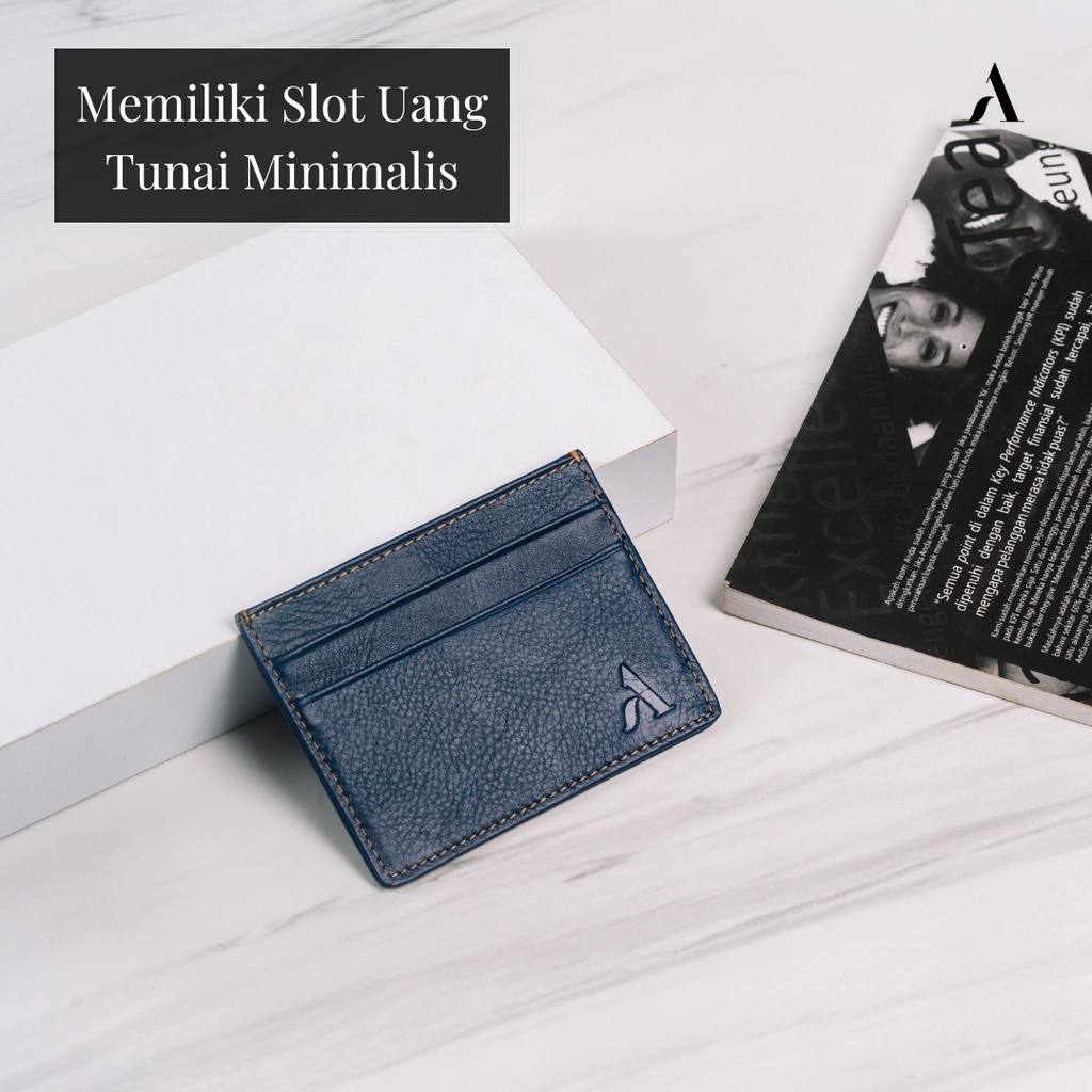 Dompet Kartu Mini Minimalis Cewek Cowok 100% Kulit Sapi Asli Premium Banyak Warna - ZEA CARD HOLDER