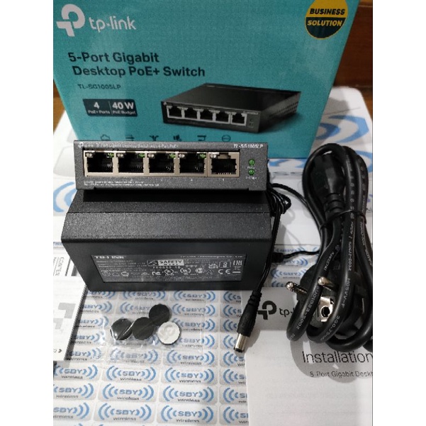 TPLINK TL-SG1005LP - 5-Port Gigabit Desktop Switch with 4-Port PoE+ TP-Link