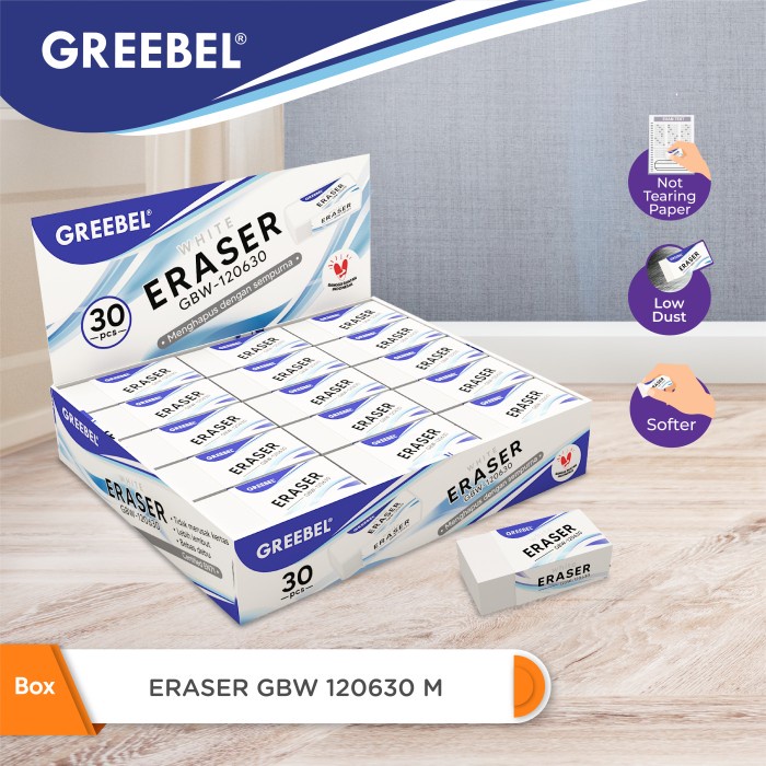 

BISA COD GREEBEL Penghapus Putih /Eraser White GBW 120630 (box)