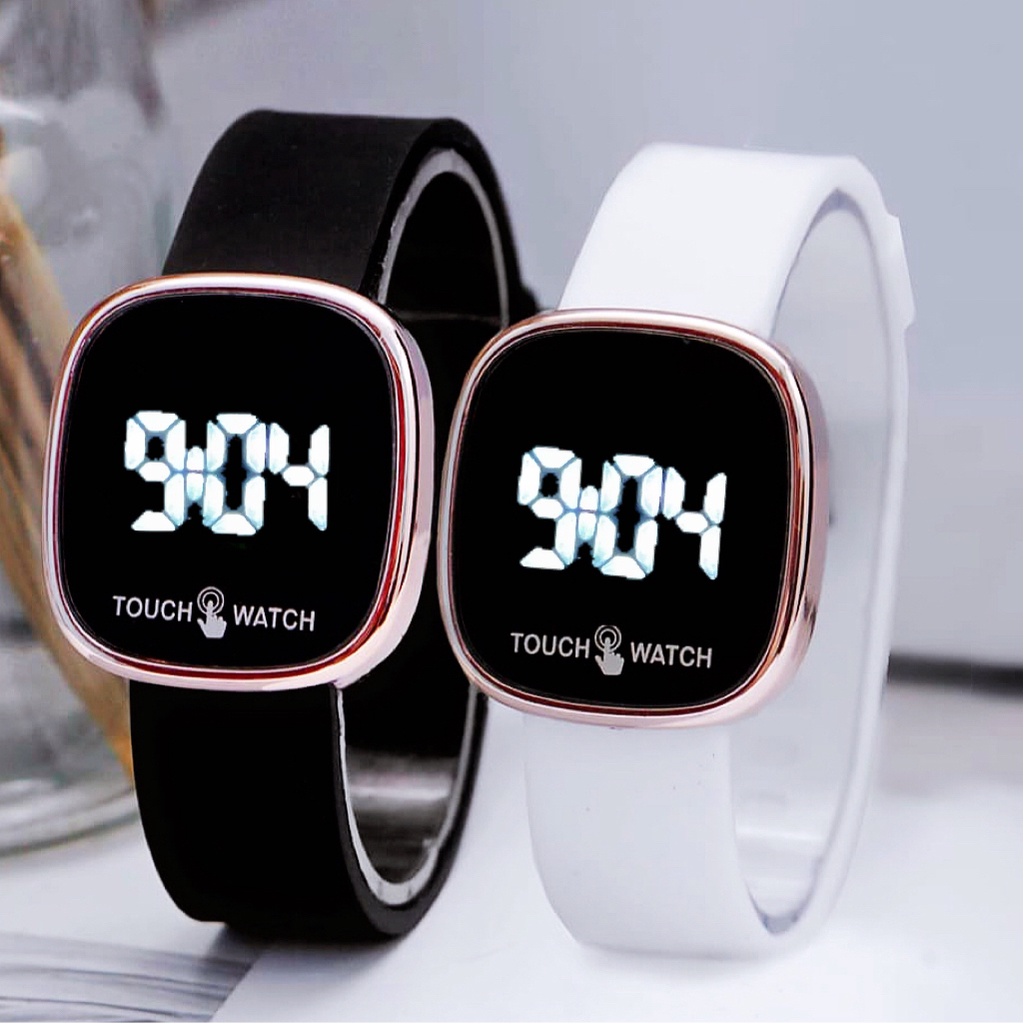 COD✅ Jam Tangan Digital Wanita Pria Rubber LED Watch Electronic Fashion Couple Anak Remaja   S1269