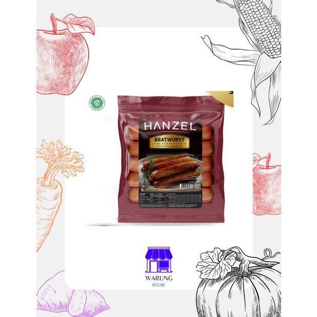 

HANZEL SAUSAGE BRATWURST BLACKPEPPER 360g