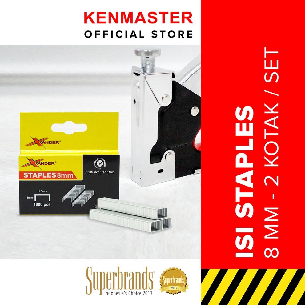 

Baru Xander Isi Staples 8MM Refill 2 Kotak(2000PCS) untuk ukuran Stapler Gun 414mm BUND0087 95