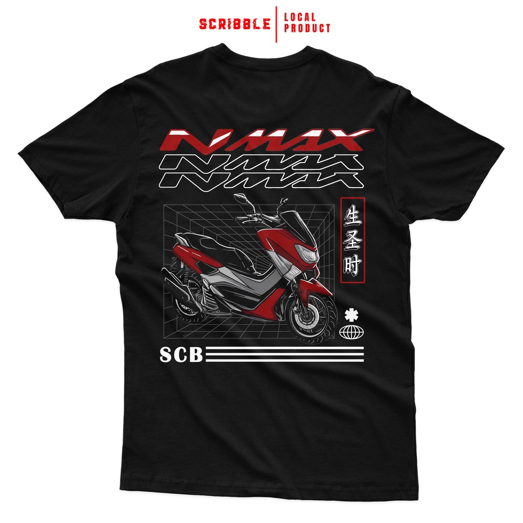 KAOS RACING MOTOR NMAX MERAH MODIFIKASI TERBARU