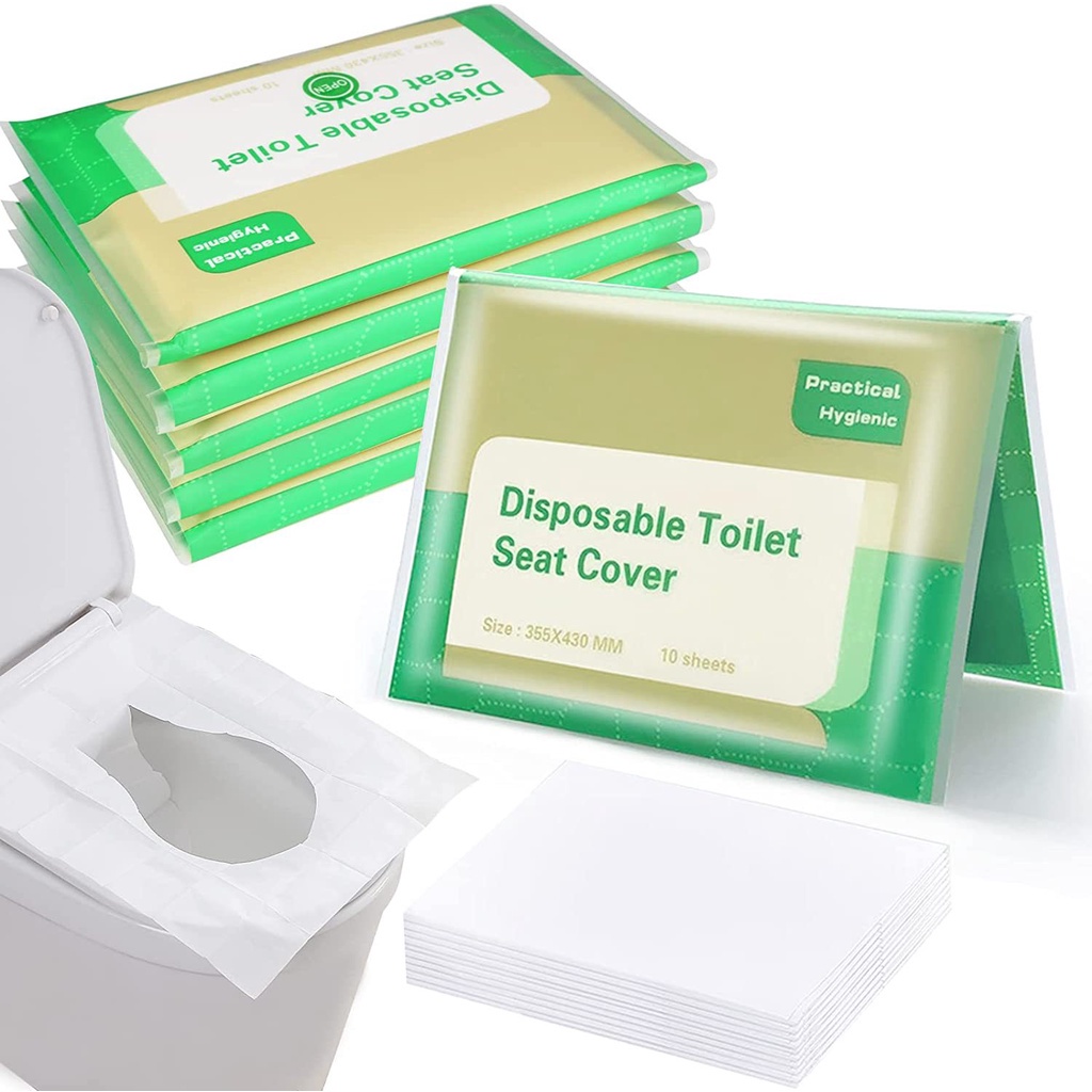 (COD) Disposable Paper Toilet Seat Cover - Dudukan Toilet Kloset