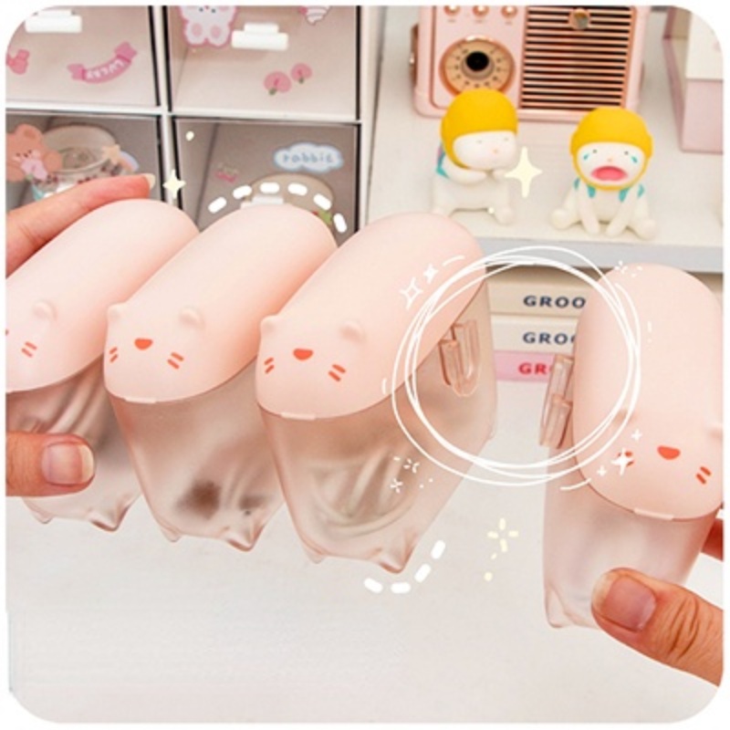 Kotak Penyimpanan Kabel Data Kucing Kartun/Kotak Charger Handphone Tahan Debu Portabel Dengan Penutup