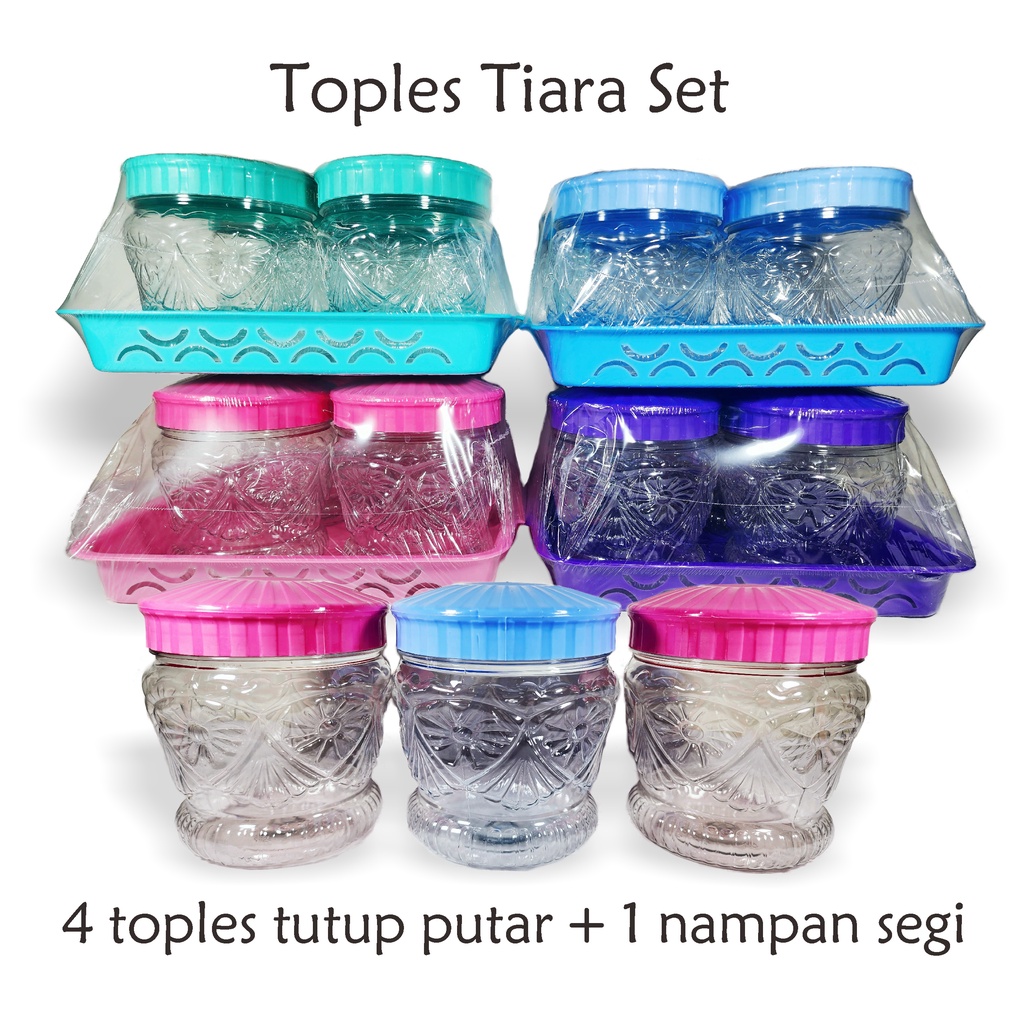 Toples set nampan Tiara (TIARA SET) / Toples Lebaran / Toples set idul fitri