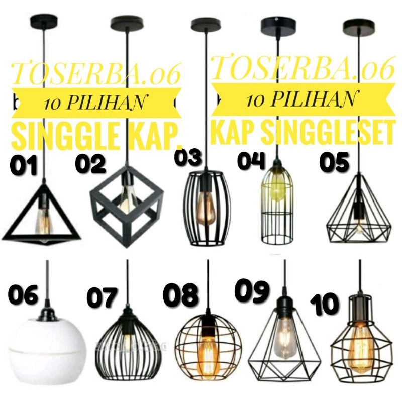 lampu gantung satuan/dekorasi rumah/lampu vintage