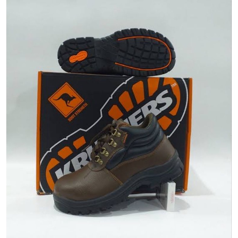 Sepatu Safety Krushers Florida Brown Original/ Sepatu Kerja Pria Krusher Florida BlackBrown Original