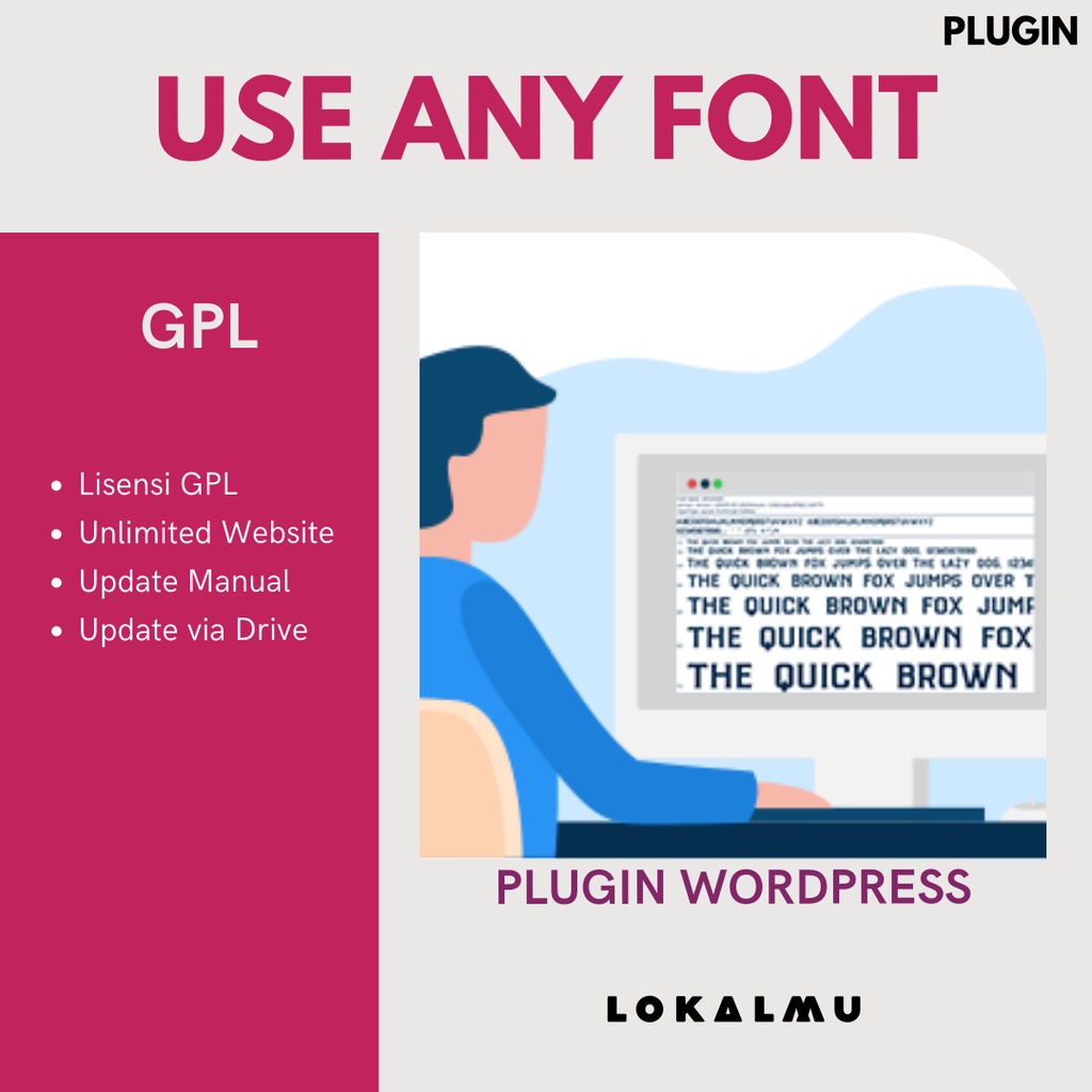 Plugin Use Any Font Unlimited Website GPL