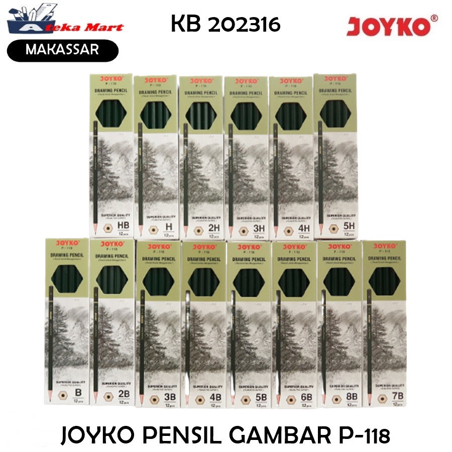 

[BOX/12PCS ] JOYKO PENSIL GAMBAR SERI H DAN B