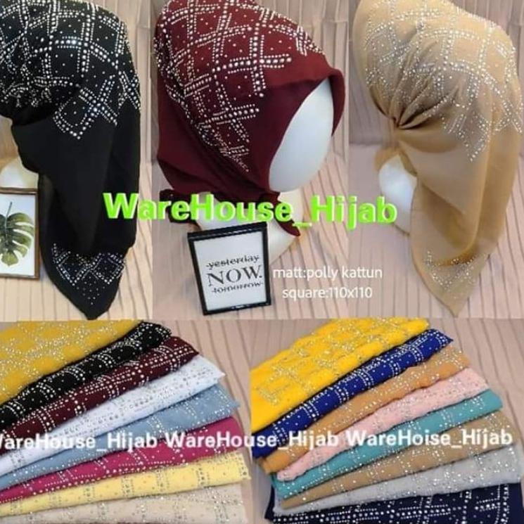 5.5 COD hijab mute xxx hijab mute swarovski glamour / Hijab Segi Empat mute / Jilbab SegiEmpat mute 
