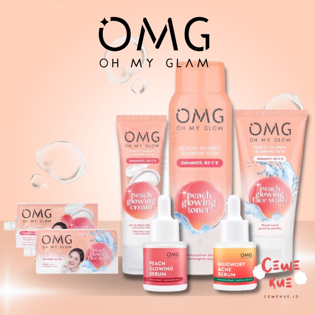 (BEST CHOICE) OMG Oh My Glam Peach Glowing Series Original Skincare OMG