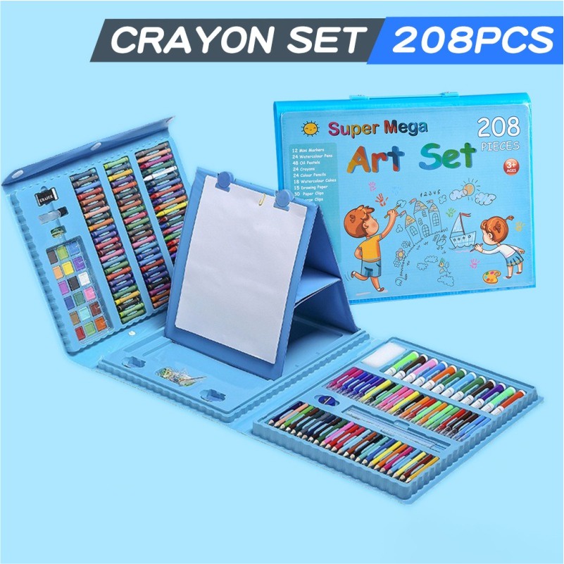 Pensil Warna Crayon Set Isi 150 &amp; 208 pcs Pensil Menggambar Pensil melukis Crayon set