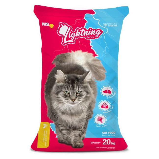 LIGHTNING CAT FOOD 20KG Makanan Kucing Dewasa Adult Pelet Dry starry choize