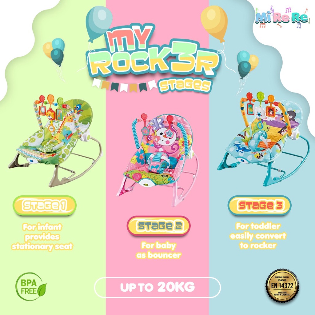 Bouncer Bayi Kursi Goyang Manual Baby Star 10in1 Rocker