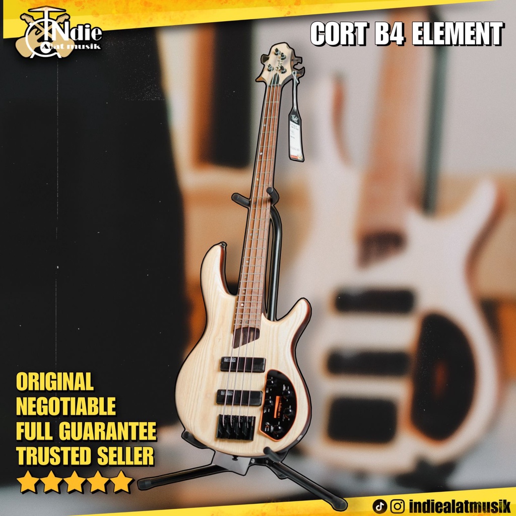 Gitar Bass Cort B4 Element Artisan Series l Authorized Dealer Cort