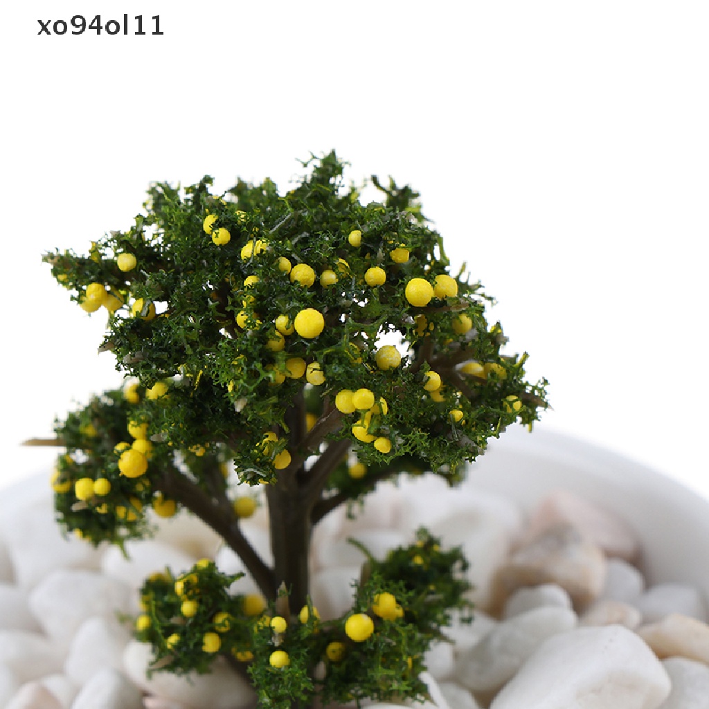 Xo 1Pc Ornamen Taman Mini Miniatur Resin Pohon Buah Kerajinan Peri Dekorasi Taman OL